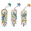 3Pcs Special Shape Dream Catcher Bird Diamond Painting Art Bookmark for Books
