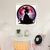 Witch And Cat Silhouette-11CT Stamped Cross Stitch 45*45cm/17.72*17.72in