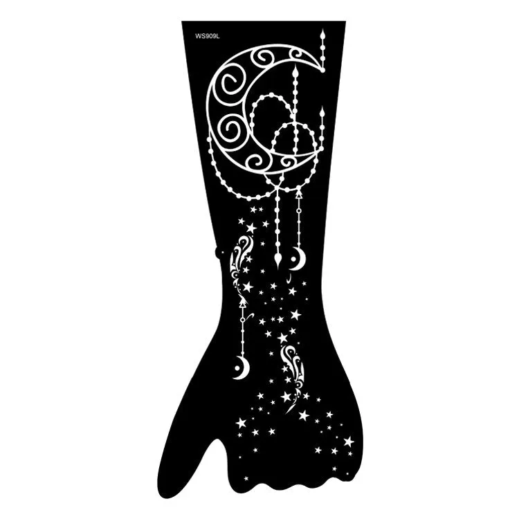 Indian Henna Rose Lace Flower Tattoo Stencil Women DIY Body Legs Arm Art Airbrush Painting Mandala Tattoo Stencil Template