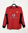 2002-2004 Retro Long Sleeve Manchester United Home Football Shirt 1:1 Thai Quality love fball