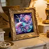 Flowers And Dancing Girl-Partial Special Shaped Diamond painting 30*30CM