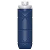 20oz Silicone Foldable Travel Water Bottles Leakproof Valve Reusable, Carton Packaging, Gym Camping Hiking Travel Sports Lightweight Durable Bottle