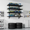 [US Local Warehouse] 4-Pack Heavy Duty Garage Wall Shelving 48.03x18.11x8.66in Garage Storage Rack Floating Shelves 1000 lbs Load Capacity for Power Tools Garden Supplies