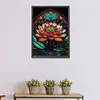 Lotus-Paint by Numbers Acrylic Painting 40*55CM
