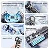 Portable outdoor high-speed cooling fan with transparent cool mecha shape