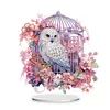  5D DIY Special Shape Diamond Painting Desk Ornament Flower Cage Birds Decor Kit