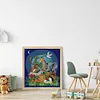>SALE<Full Embroidery Eco-cotton Thread 14CT Printed Animal World Cross Stitch 34x39cm