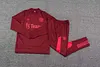 2023/2024 Manchester United Half-Pull Training Suit Purplish red Football Shirt 1:1 Thai Quality Set love fball