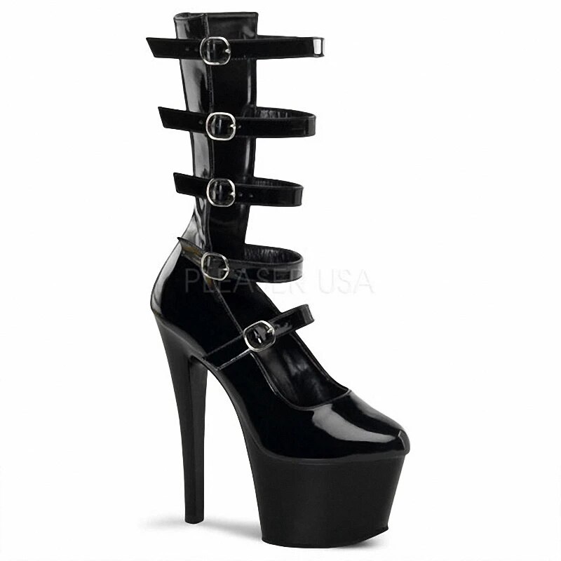 VCshoes Platform High Heels Gladiator Hollow Belt Buckle Exotic Dancer 20cm Stripper Heels Nightclub Big Size 17cm Fetish Catwalk