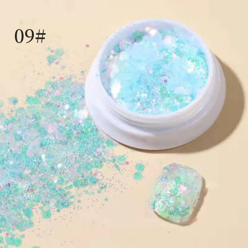 Iridescent 3D Ultrathin Sequins Nail Glitter Flakes Slices Purple White Sparkly DIY Tips Dazzling Paillette Nail Art Decorations