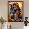 >SALE<5D DIY Full Round Drill Diamond Painting Zebra & Girl Decor Art Craft 30x40cm