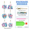 6Pcs DIY Diamond Painting Owl Keychain