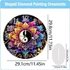 Yin Yang Lotus Acrylic DIY Diamond Painting Clock Kit Diamond Art Clock