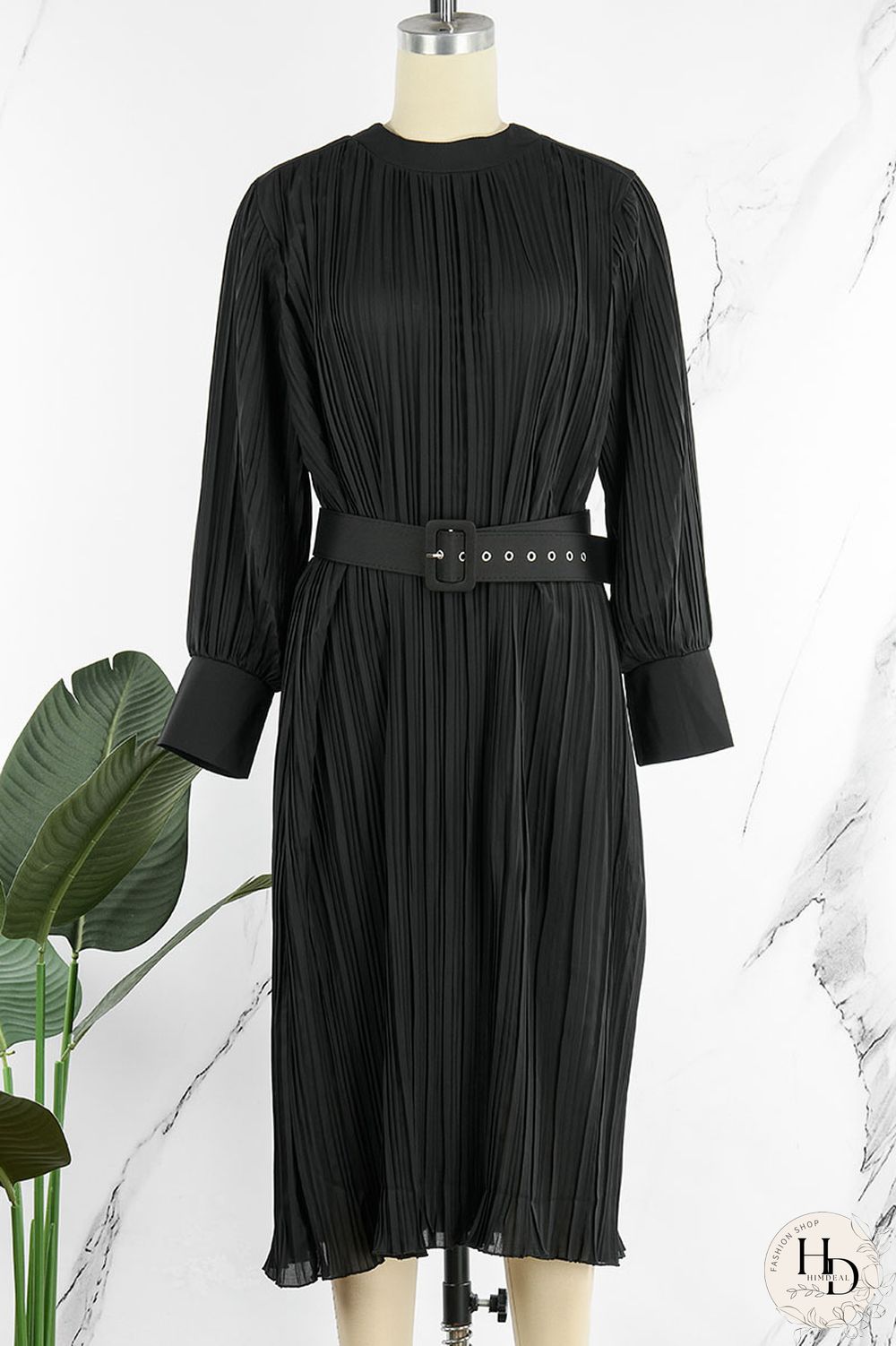 White Casual Solid Patchwork Fold With Belt O Neck Straight Dresses