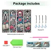 4Pcs Diamond Painting Skull Heart Bookmark for Reading Enthusiasts