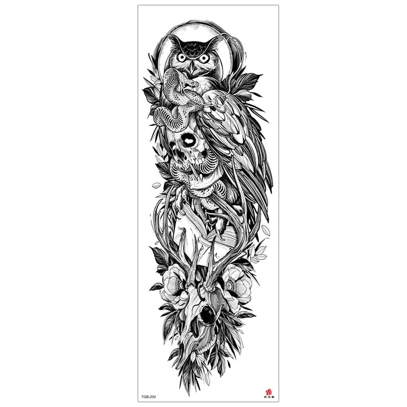 temporary tattoos for men robot full arm sleeve tattoo mechanical lion tiger waterproof tatto fake tatoo stickers body tatoo art