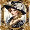 (Multi-Style)Noble Lady-Partial Special Shaped Diamond Painting 30*30CM