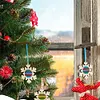 10Pcs Christmas Snowflake - Cross Stitch Wood Pendants Embroidery 9cm