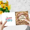 6Pcs Xmas Happy Birthday DIY Diamond Painting Card Rhinestone Painting Card Kit