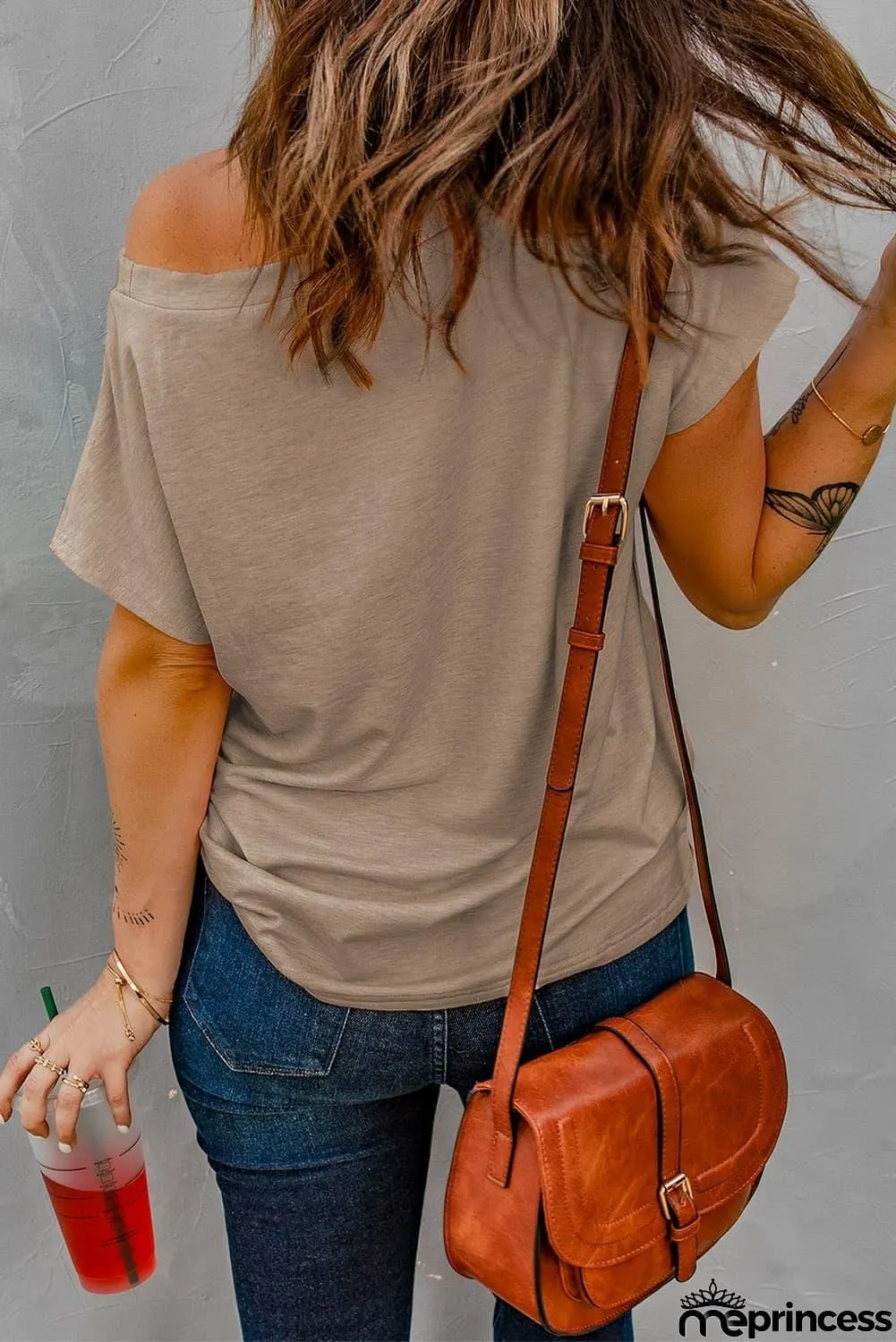 Capped Sleeve Round Neck T-Shirt
