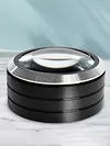 5X Illumination Paperweight Magnifier 6 LED Dome Desktop Magnifier for Reading