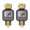 Digital Water Flow Meter IPX5 Waterproof Brass Inlet Outlet Flow Rate Test Meter