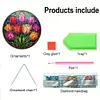 (US Local)(Upgrade Size)DIY Double Sided Effect Diamond Painting Hanging Pendant Kit (Tulip Flower)