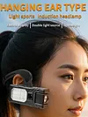 Ear Clip Headlamp Rechargeable LED Headlight with Motion Sensor Head Flashlight
