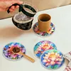 [Upgrade]4Pcs Acrylic Special Shape Lotus DIY Waterproof Diamond Painting Coaster