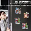 (US Local)6PCS  Xmas DIY Crystal Refrigerator Magnet for Decor (Christmas Snowman)