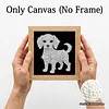 12pcs/set Unframed Pearl Painting Canvas Art Handmade Pearl Material Art Kit Living Room Decor (15x15cm)