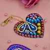 5pcs DIY Full Special Shaped Love Heart Diamond Painting Keychain Pendant