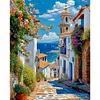 Seaside Town - 14CT Stamped Cross Stitch - 40*50cm