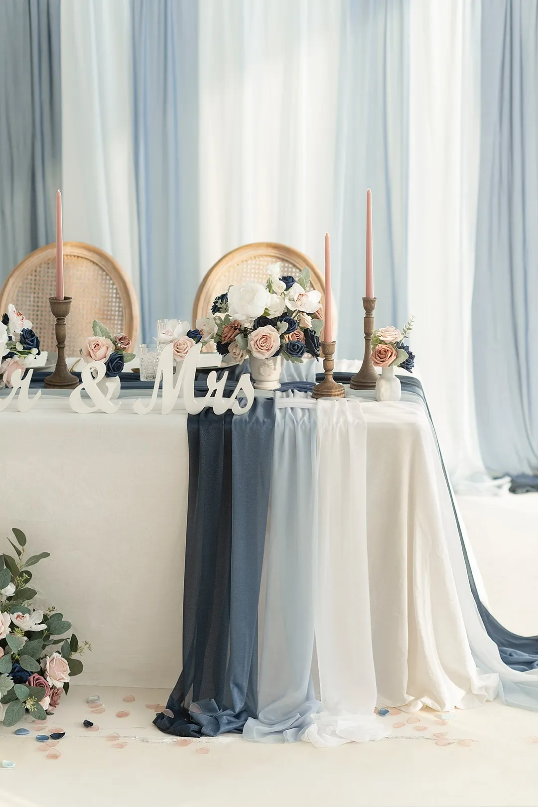 Weave Wedding Table Runner for Reception (Set of 8) - 7 Colors