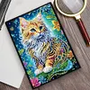 (US Local)50-Page A5 Cat Diamond Painting Notebook for Adult Holiday Birthday Gift