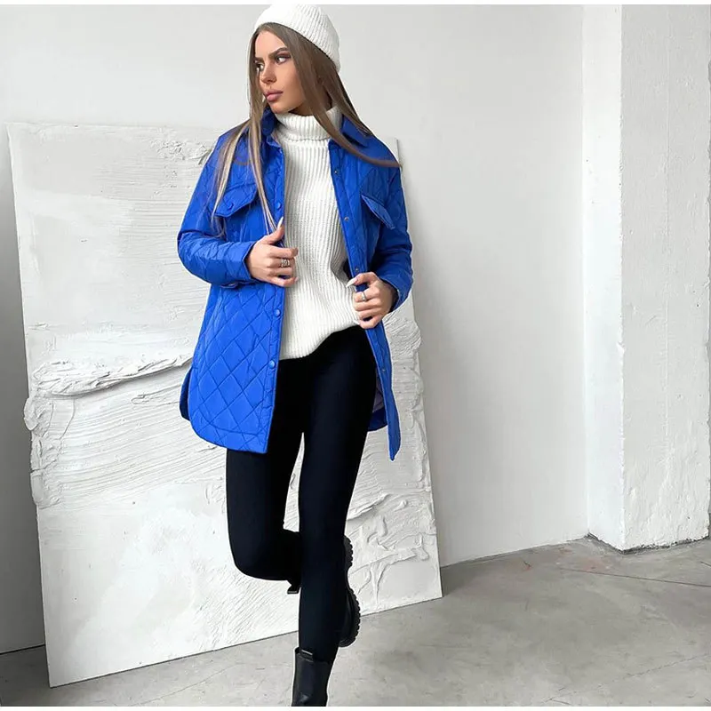 Nigikala Nigikala Buckle Collar Loose Warm Lingge Cotton Suit New 2025 Autumn And Winter With Thick Cotton Clothes