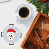 Diamond Painting Coaster DIY Christmas Cup Cushion Table Placemat(8 Piece Set 1 Rack)