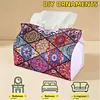 DIY Diamond Painting Creative Design Leather Handmade Tissue Holder Rhinestones Decorative Tissue Box Craft Kits