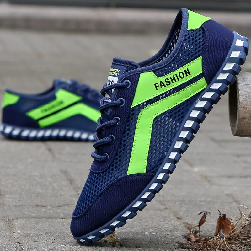 Men Shoes Summer Brand Fashion Men Casual Shoes Lightweight Breathable Men Sneakers Lace Up Gray White Black Red Tenis Man Shoes