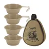 4Pcs 300ml Outdoor Sierra Bowl Stainless Steel Tableware for Backpacking Hiking