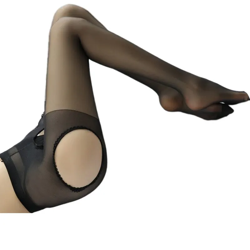 Brownm Four Sides Of The Open Stalls Sexy Stockings Core Silk Free Off The Trousers Empty Pantyhose Women Bottom Socks