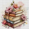 Flowers And Books-11CT Stamped Cross Stitch 40*40cm/15.75*15.75in