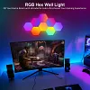 Hexagonal Splicing RGB Intelligent Sound Pickup Gaming Atmosphere Lamp Honeycomb Live Broadcast Odd Light Board Background Wall Decoration Quantum Lamp