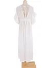 Short Sleeveless V-Back Drawstring Cover-Up Swimwear