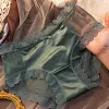 New Lace Satin Silk Cotton Crotch Sexy Briefs