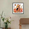 Girafe Et Fleurs-Per&ccedil;age Rond Peinture Diamant-30*30CM