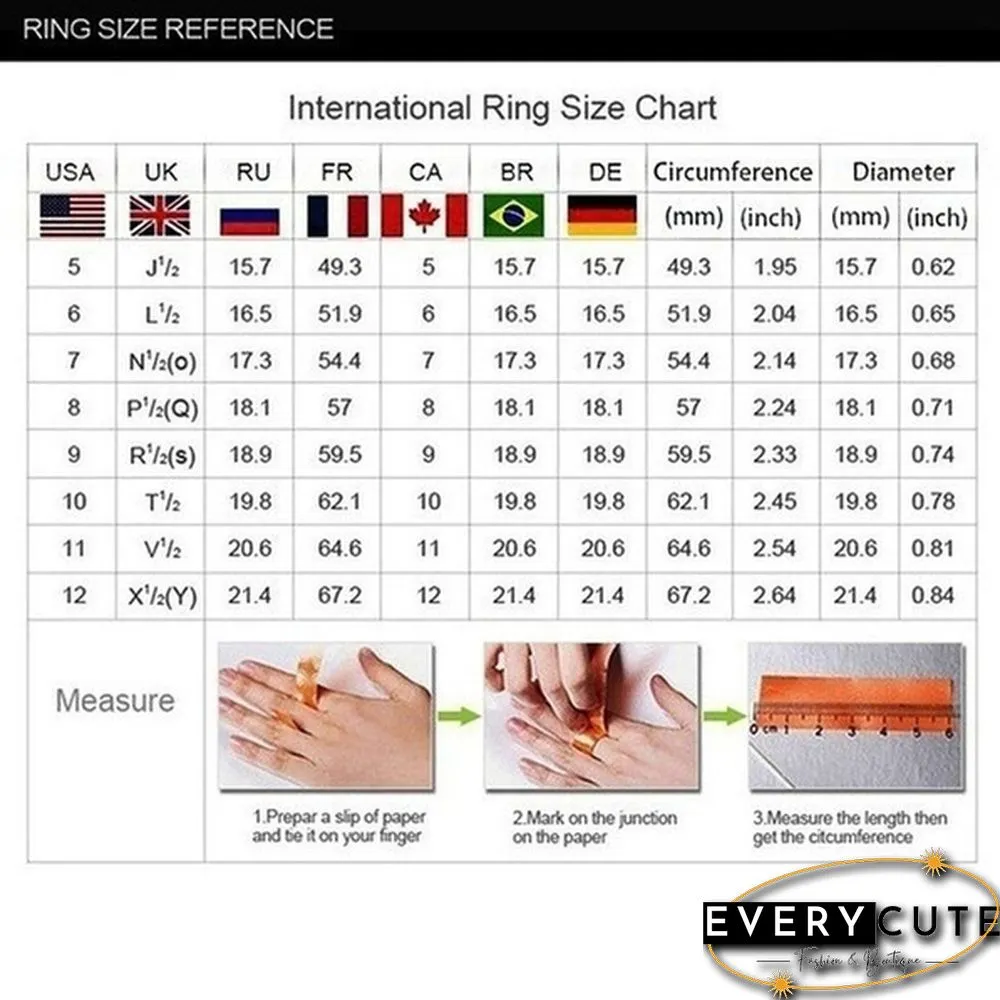 Exquisite ladies fashion diamond ring 925 sterling silver natural gemstone ring birthday anniversary Christmas gift for girlfriend wife bride wedding ring engagement party ring jewelry set 5-11 Bague Femme