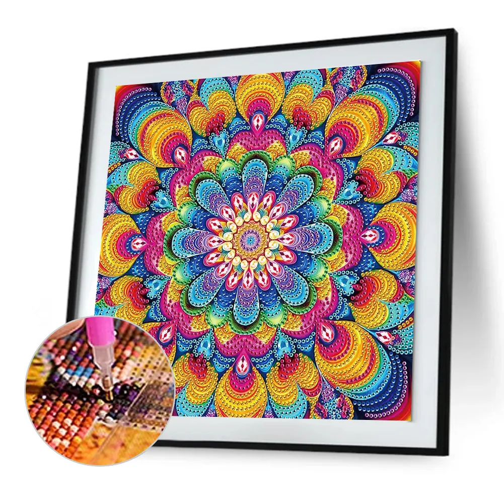 Diamond Painting - Partial Special Shaped Drill - Mandala(Canvas|30*30cm)