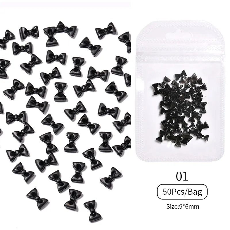 48pcs Mixed Size Aurora Little Bear Nail Art Accessories Resin Kawaii Bear Stereo FlatBack 3D Fashion Fingernail DIY Decoration-Nail Inspo