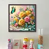 Butterfly Rose-11CT Stamped Cross Stitch 40*40cm/15.75*15.75in